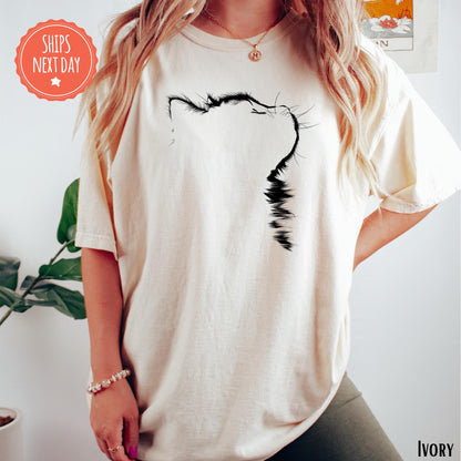 Cat Shirt - Cat Silhouette Tshirt - Cat Mom Tee - Gift For Cat Owner - Cat Lover Shirt - Cat Dad - Minimalist Cat Shirt - Cat Parents Gift