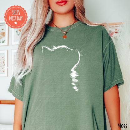 Cat Shirt - Cat Silhouette Tshirt - Cat Mom Tee - Gift For Cat Owner - Cat Lover Shirt - Cat Dad - Minimalist Cat Shirt - Cat Parents Gift