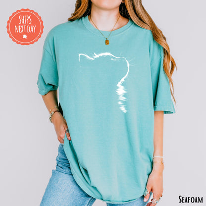 Cat Shirt - Cat Silhouette Tshirt - Cat Mom Tee - Gift For Cat Owner - Cat Lover Shirt - Cat Dad - Minimalist Cat Shirt - Cat Parents Gift