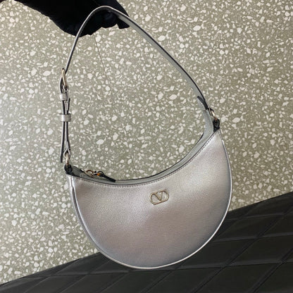 VA GARAVANI VLOGO mini HOBO bag sliver calfskin 566881
