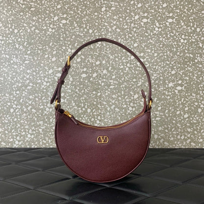 VA GARAVANI VLOGO mini HOBO bag burgundy calfskin 566880