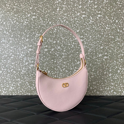 VA GARAVANI VLOGO mini HOBO bag pink calfskin 566879