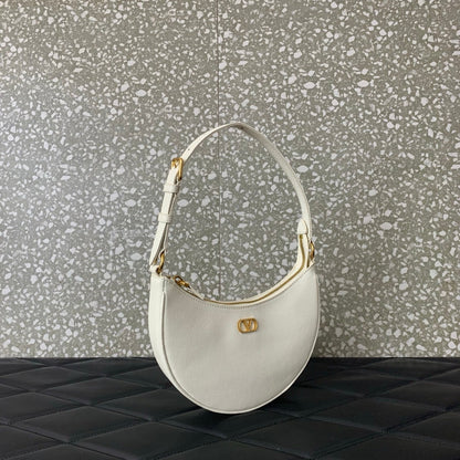 VA GARAVANI VLOGO mini HOBO bag white calfskin 566878