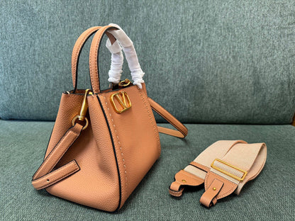 VALENTINO small 19 handbag brown calfskin 538537