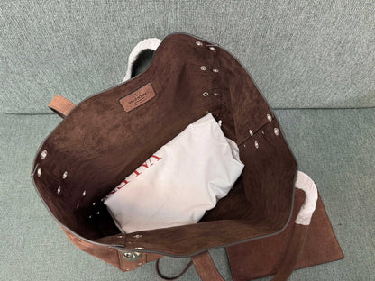 Valentino Garavani tote dark brown suede 555249